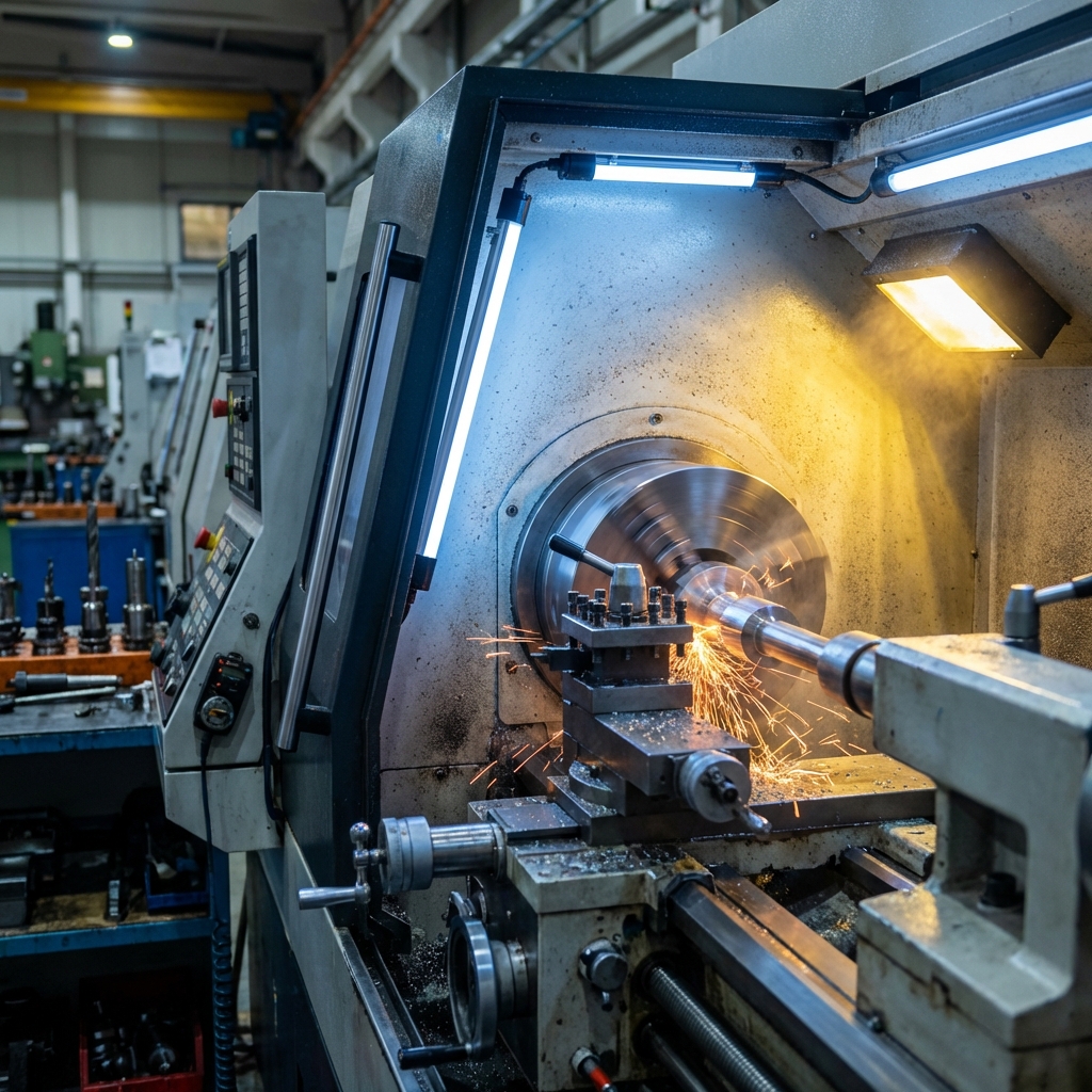 Máquina CNC em operação